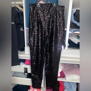 Vixen by Micheline Pitt sequin pants EUC size large
